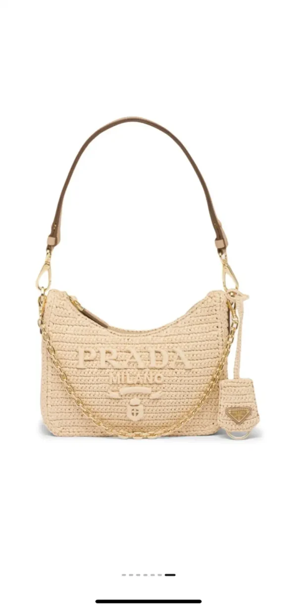 Prada Crochet Shoulder Bag with Attached Mini Pouch image 1