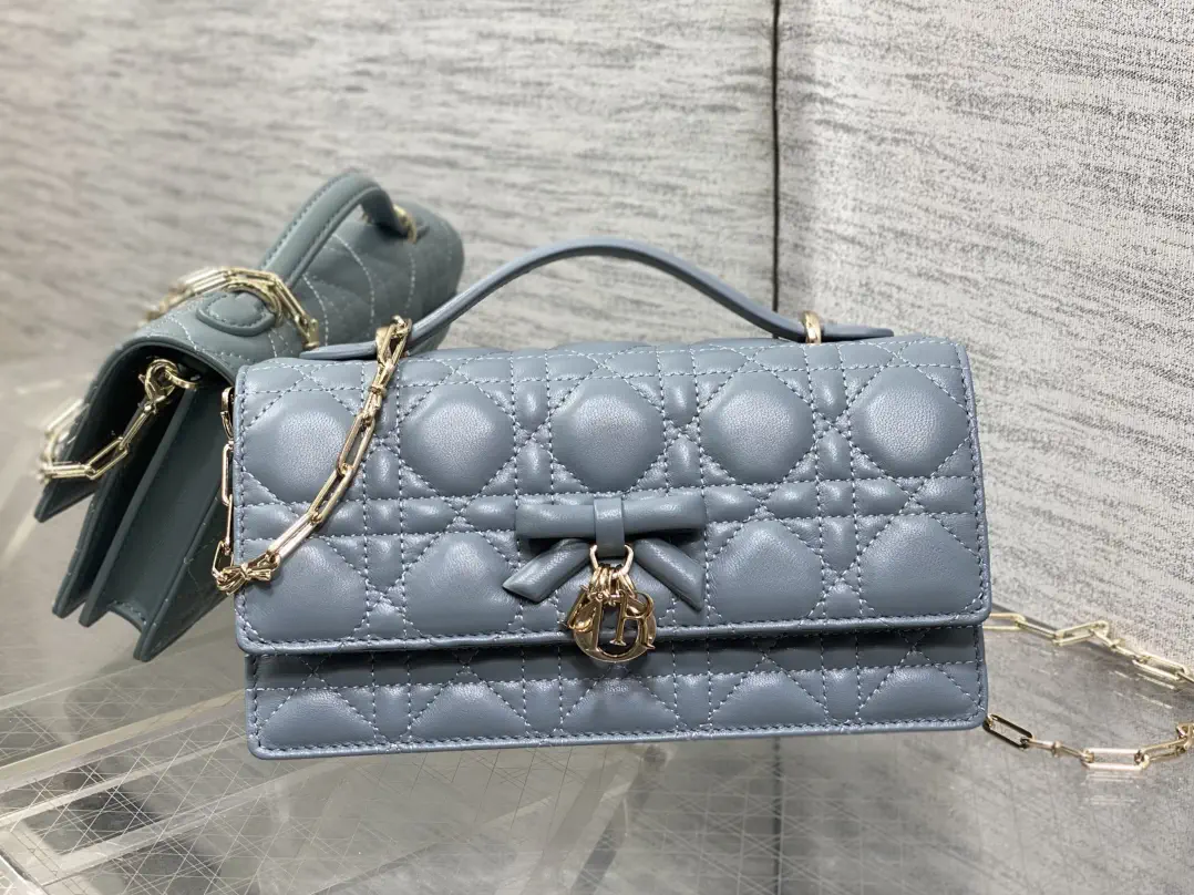 Dior Quilted Bow Charm Top Handle Bag image 1