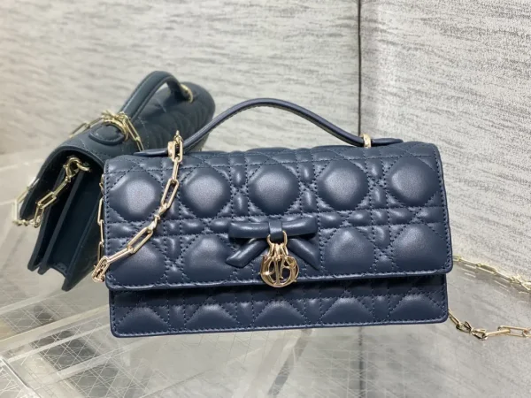 Dior Quilted Bow Charm Top Handle Bag image 1