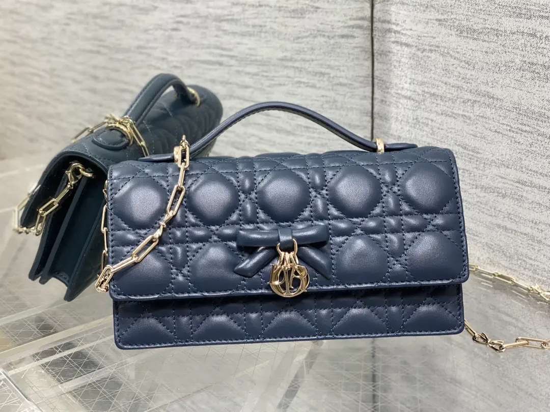 Dior Quilted Bow Charm Top Handle Bag image 1