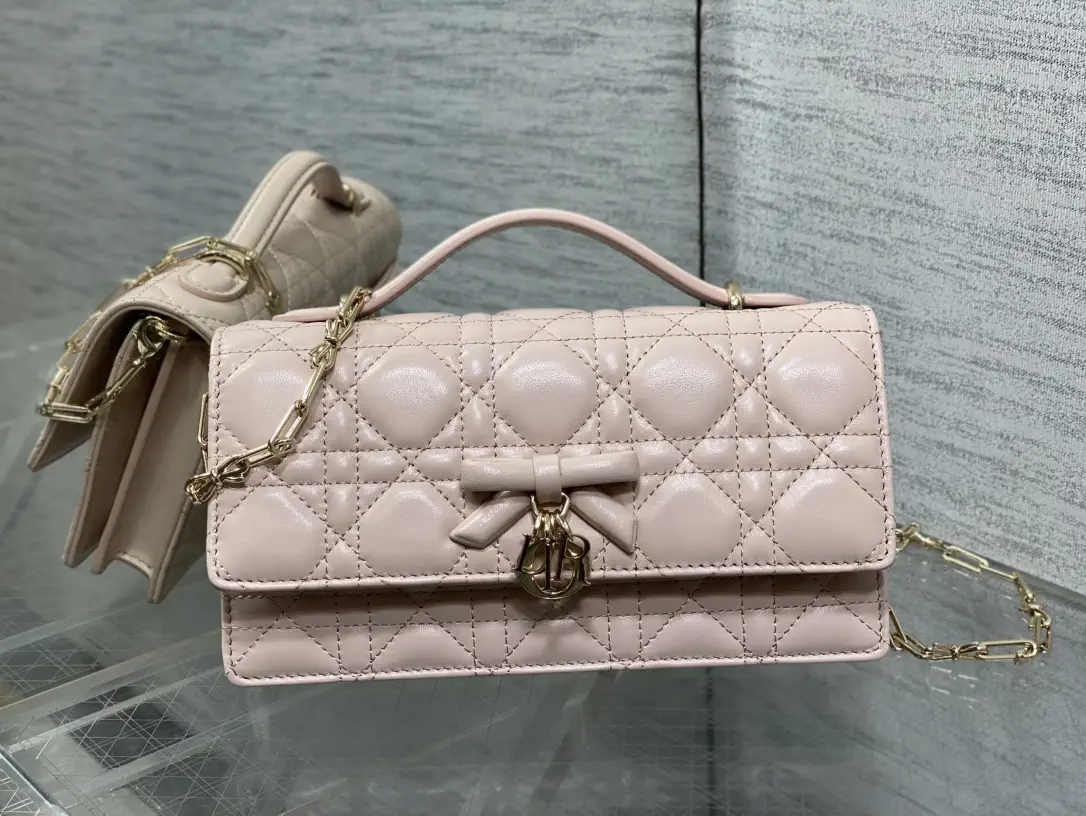 Dior Quilted Bow Charm Top Handle Bag image 1