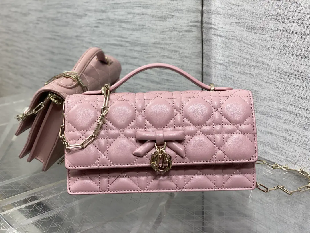 Dior Quilted Bow Charm Top Handle Bag image 1