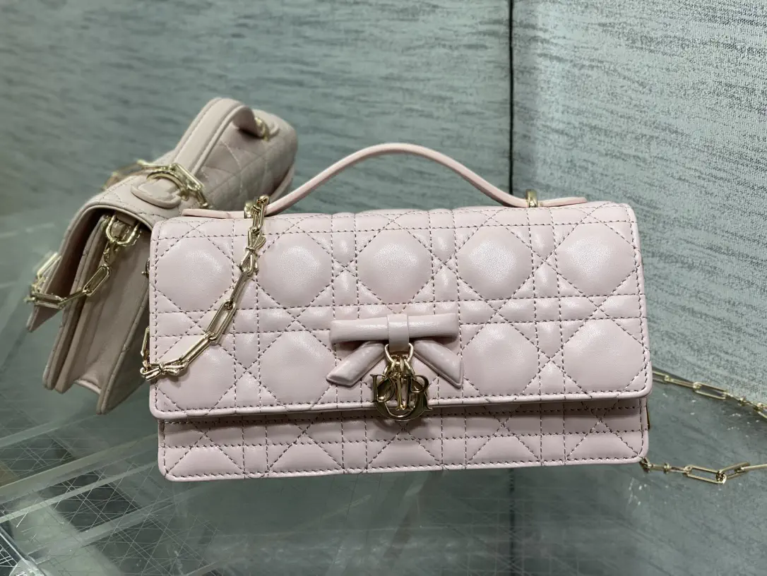 Dior Quilted Bow Detail Top Handle Bag image 1