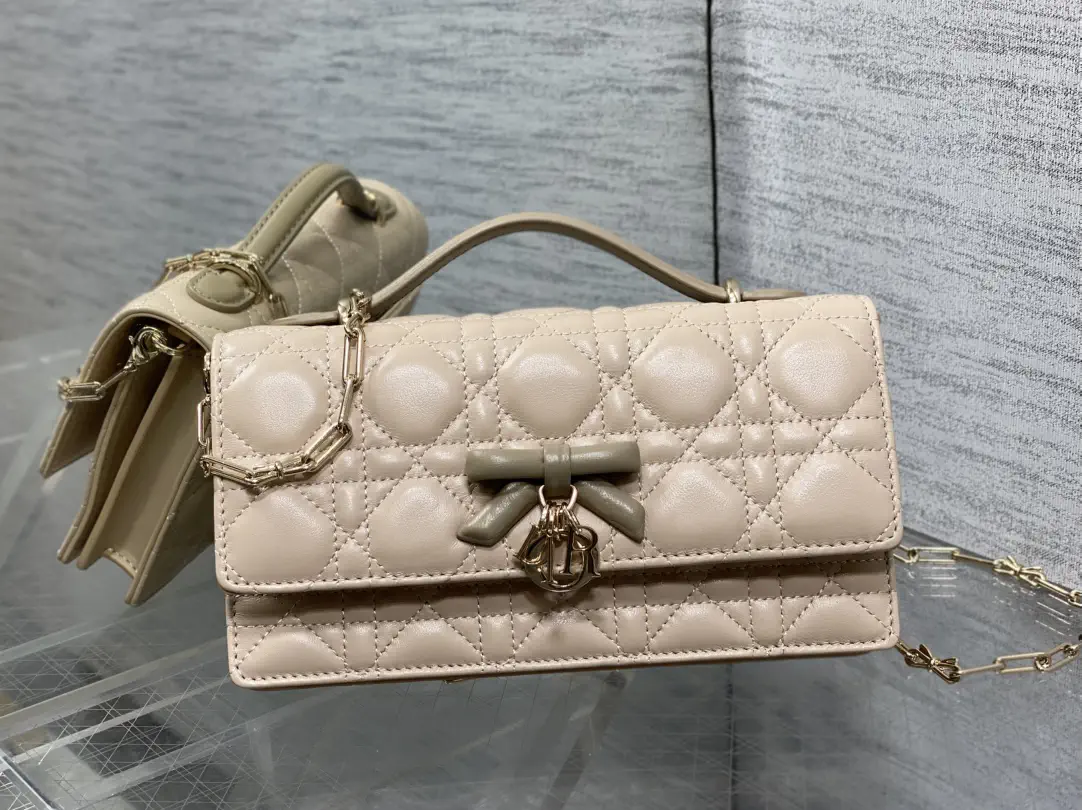 Dior Quilted Bow Charm Top Handle Bag image 1