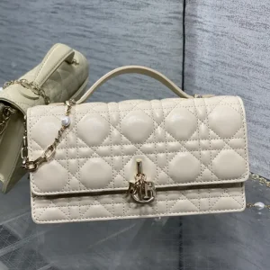 Dior Quilted Pearl Chain Clutch image 1