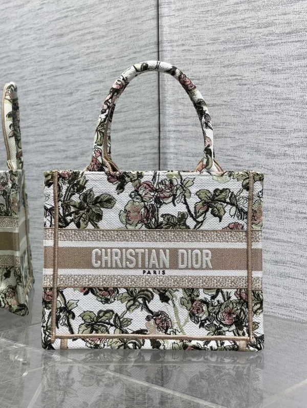 Dior Floral Embroidered Book Tote Bag image 1