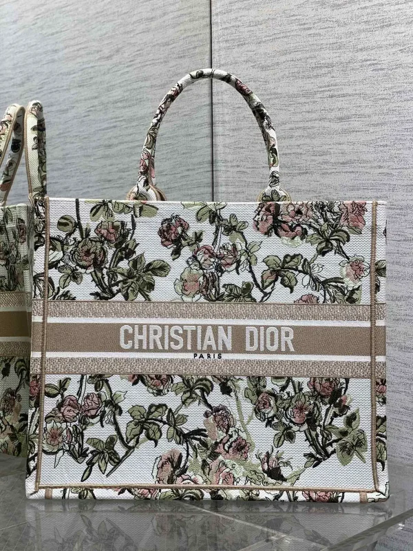 Dior Floral Embroidered Book Tote Bag image 1