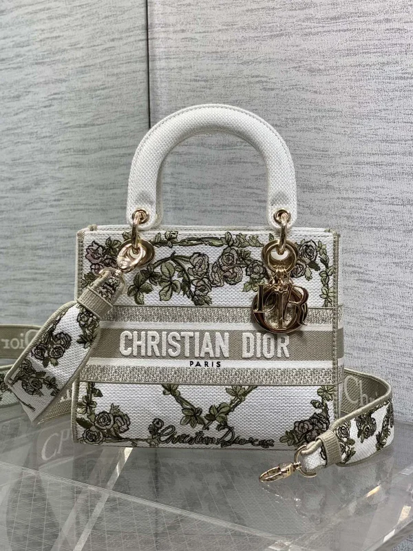Dior Floral Embroidered Top Handle Bag image 1