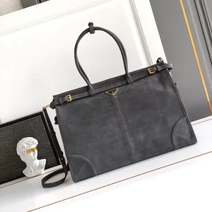 Prada Suede Top Handle Crossbody Bag image 1