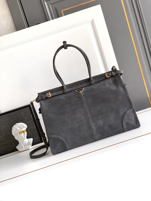 Prada Suede Top Handle Crossbody Bag image 1