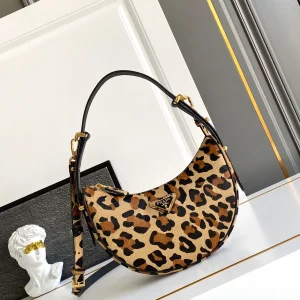 Prada Leopard Print Hobo Shoulder Bag image 1