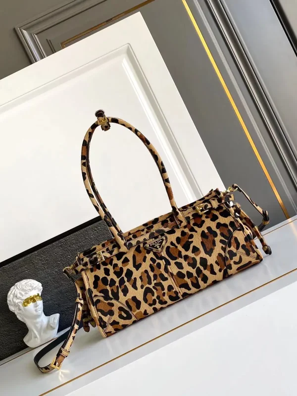 Prada Leopard Print Top Handle Crossbody Bag image 1