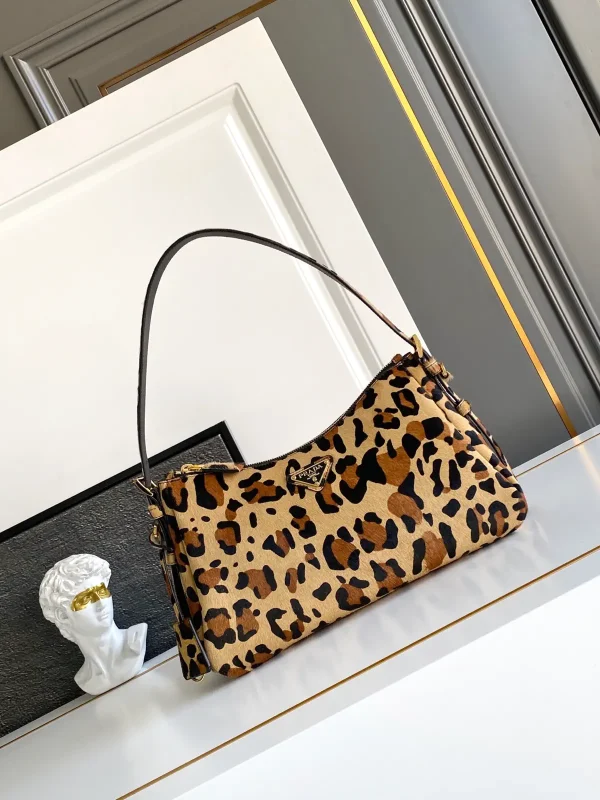 Prada Leopard Print Hobo Shoulder Bag image 1