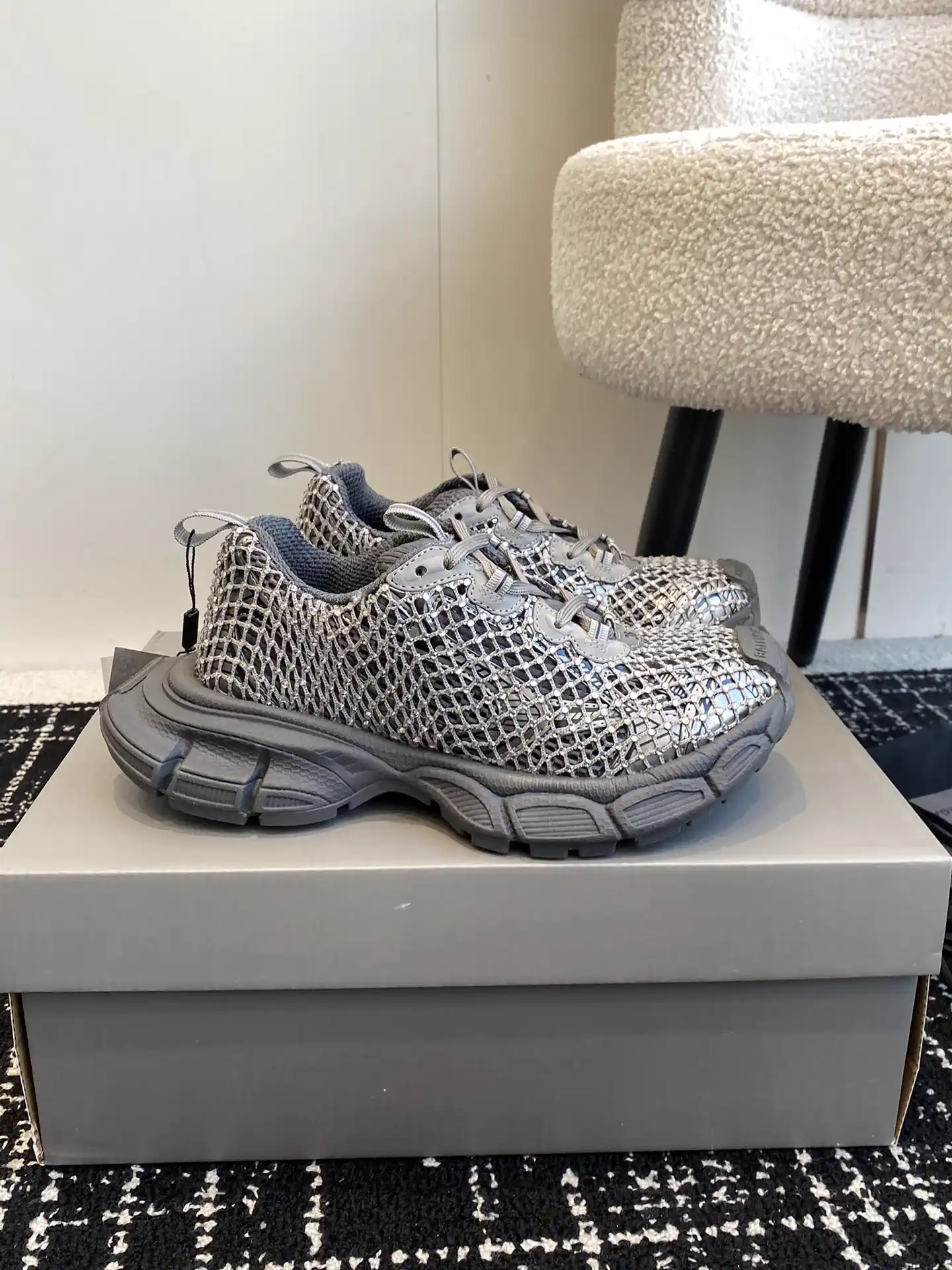 3XL Rhinestone Chunky Sneakers image 1