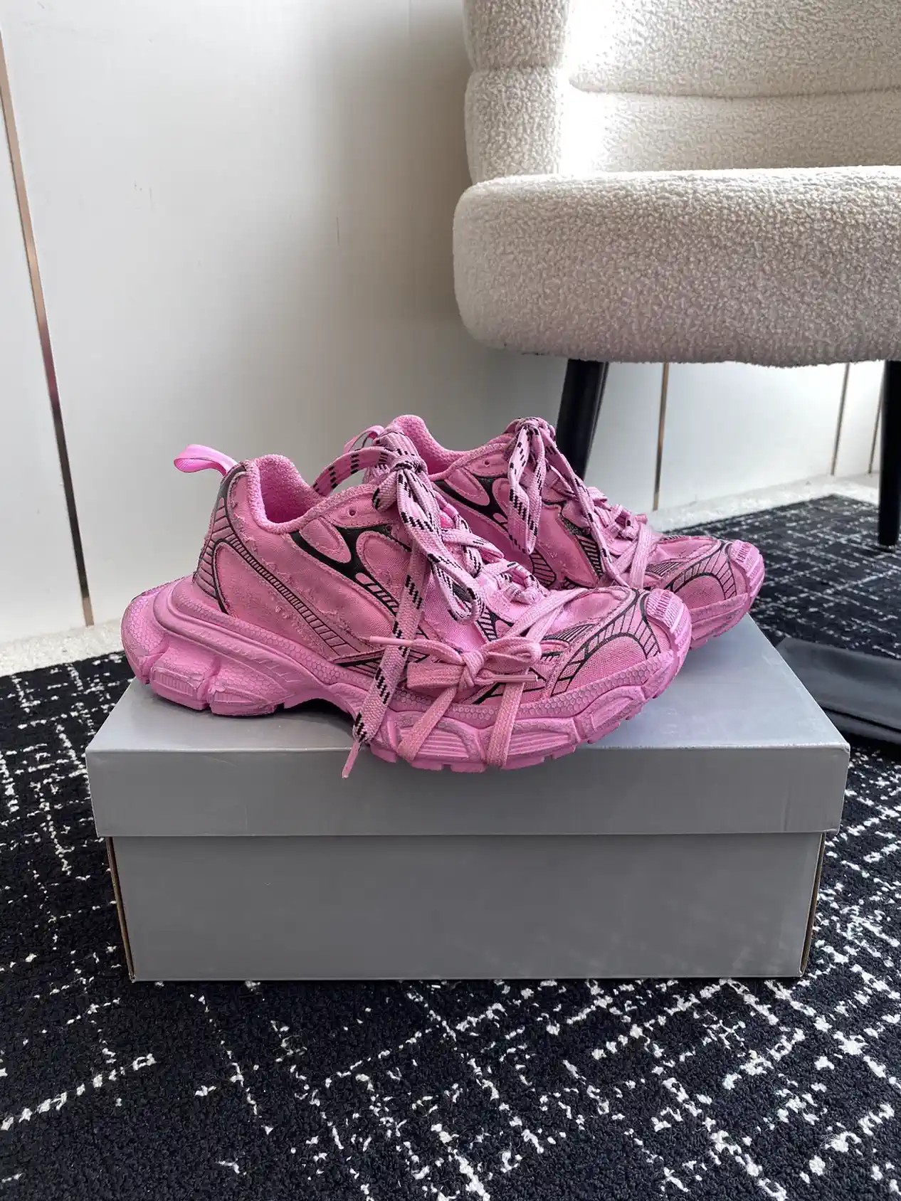 Balenciaga 3XL Distressed Canvas Dad Sneakers image 1