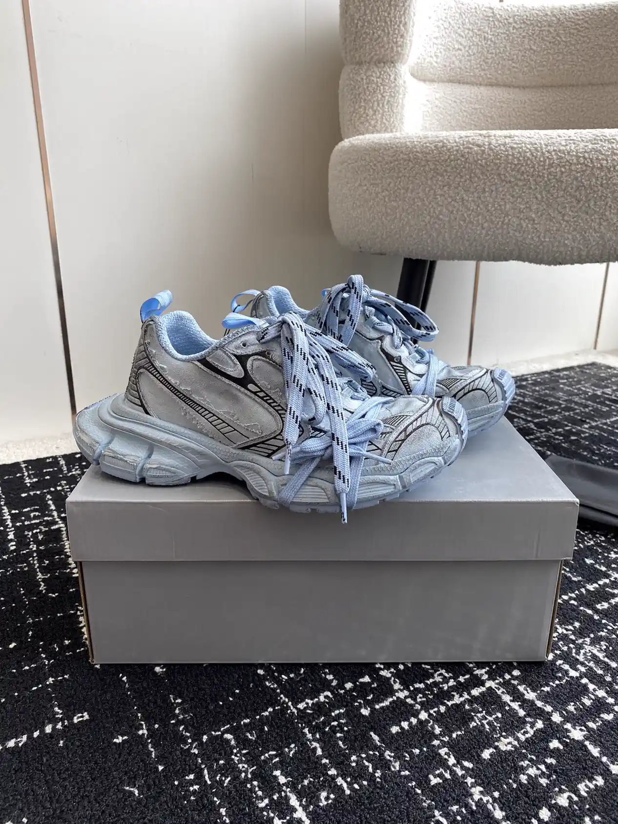 Balenciaga 3XL Distressed Canvas Dad Sneakers image 1