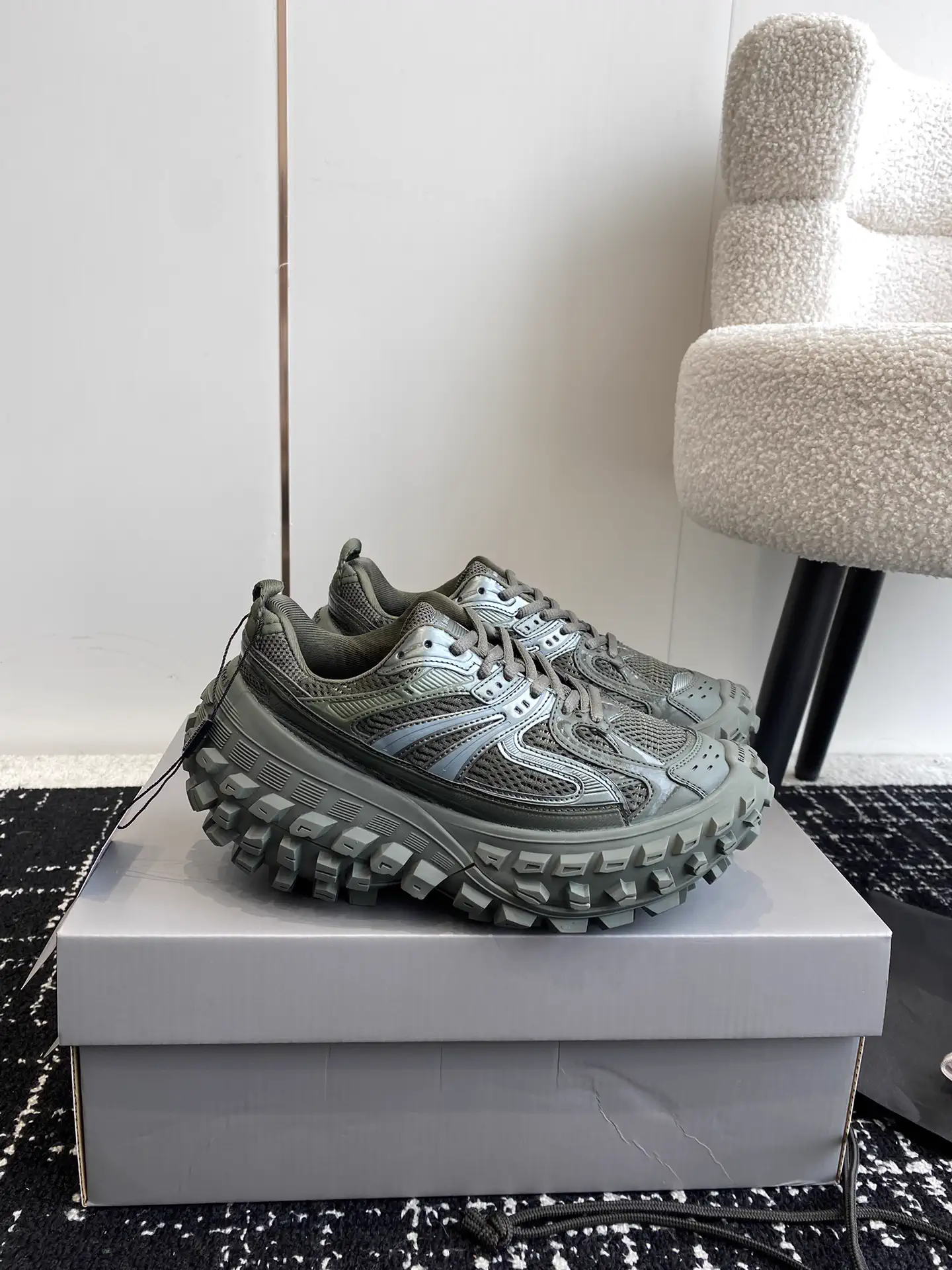 Balenciaga Defender Chunky Sole Sneakers image 1