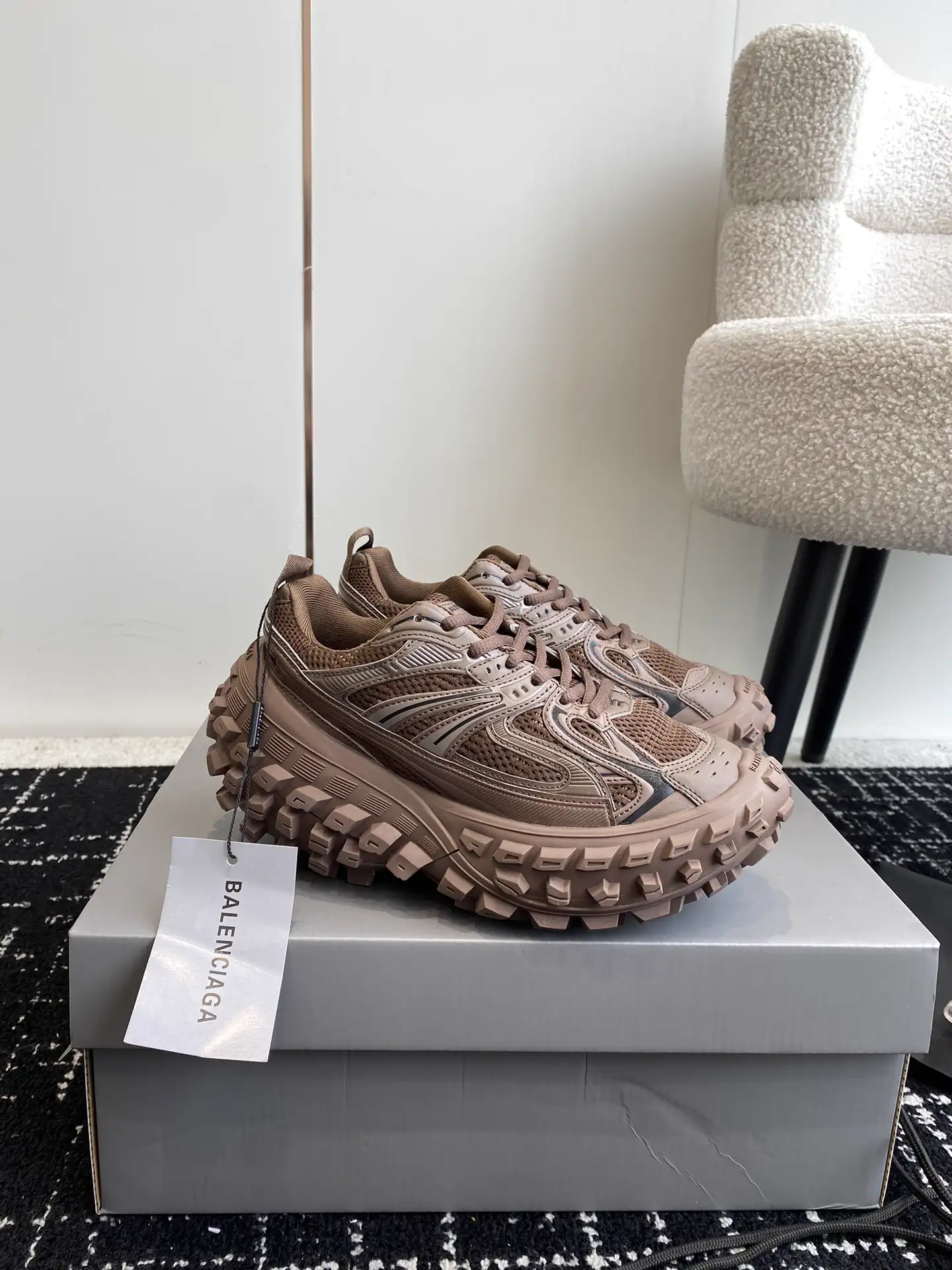 Balenciaga Defender Chunky Sole Sneakers image 1