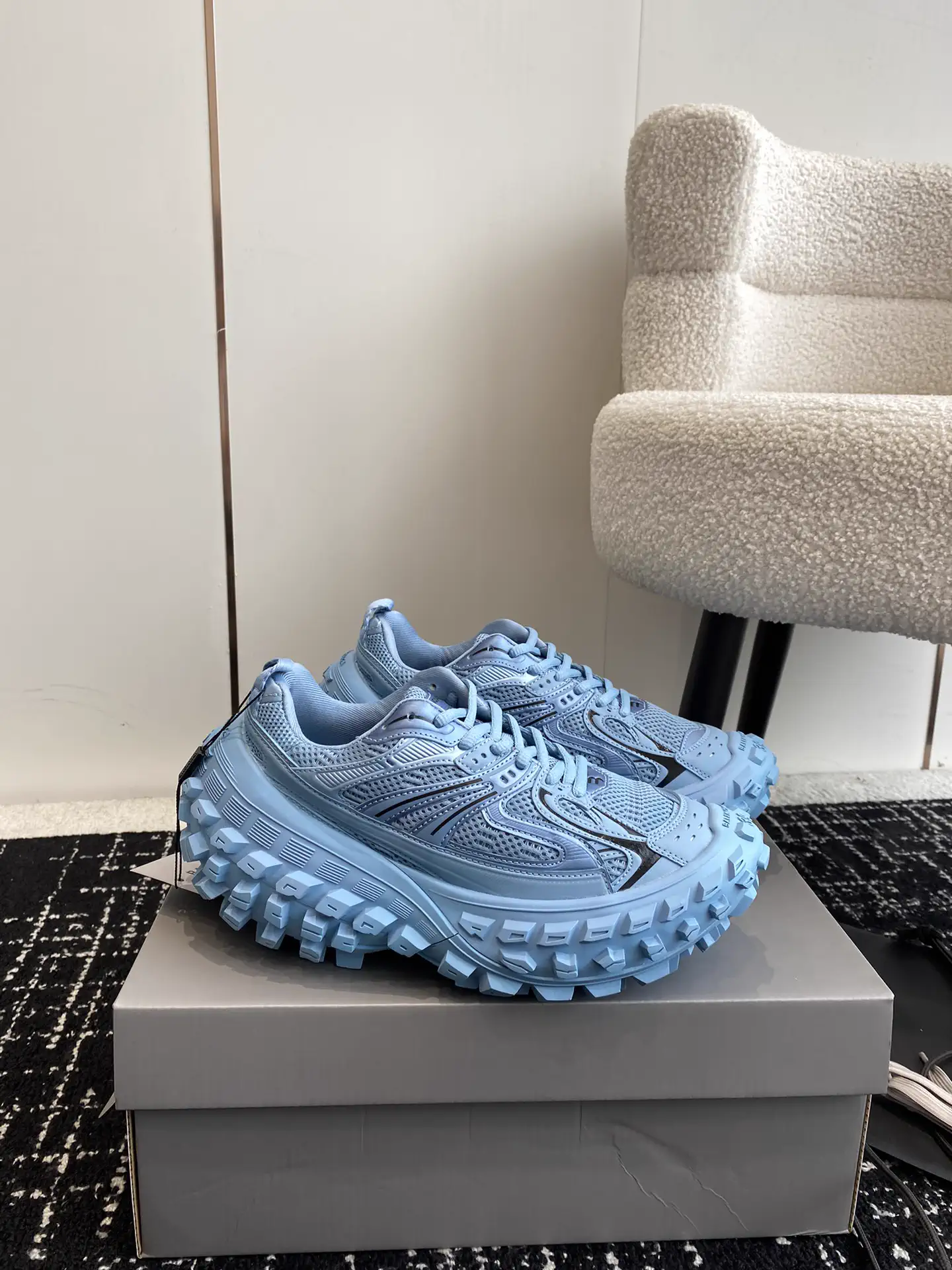 Balenciaga Defender Chunky Sole Sneakers image 1