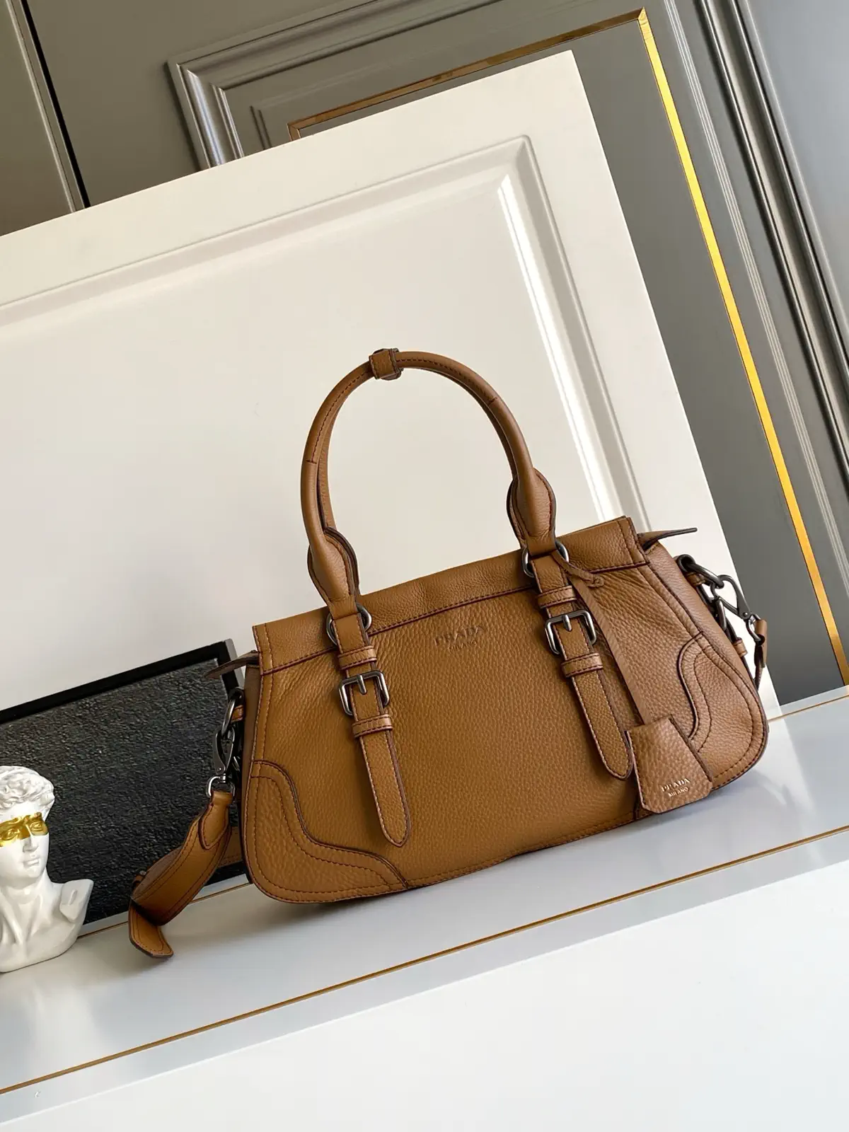 Prada Leather Top Handle Bag image 1