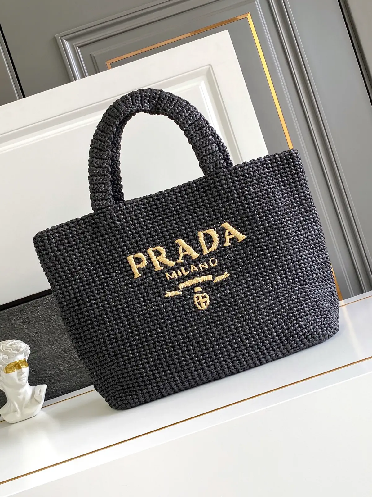 Prada Woven Tote Bag image 1