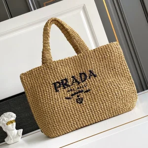 Prada Woven Straw Tote Bag image 1