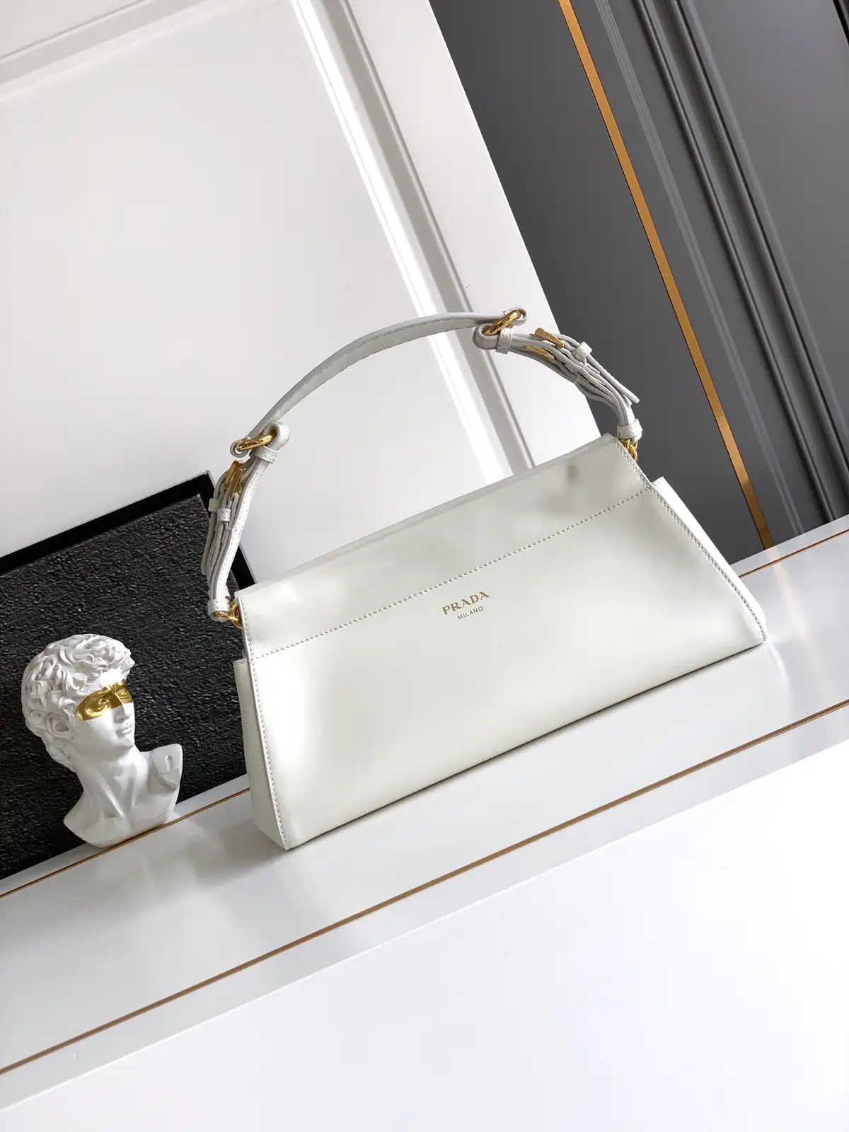 Prada Leather Top Handle Bag image 1
