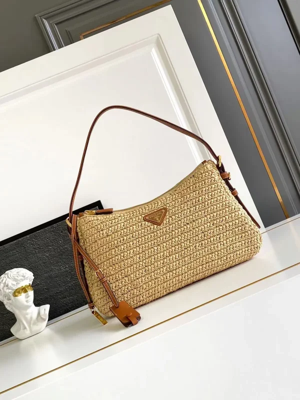 Prada Straw Shoulder Bag image 1
