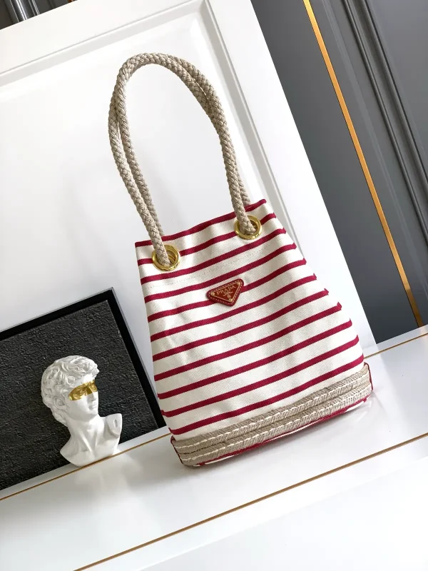 Prada Striped Nautical Bucket Bag image 1