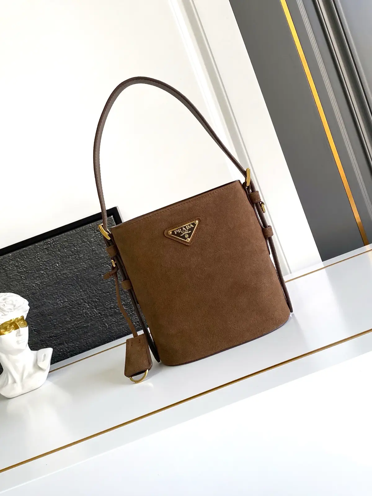 Prada Suede Bucket Bag image 1