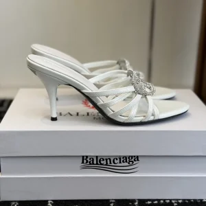 Balenciaga 26ss Double B Buckle High Heel Mule Sandals image 1