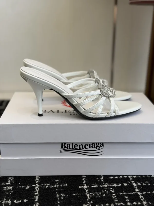 Balenciaga 26ss Double B Buckle High Heel Mule Sandals image 1