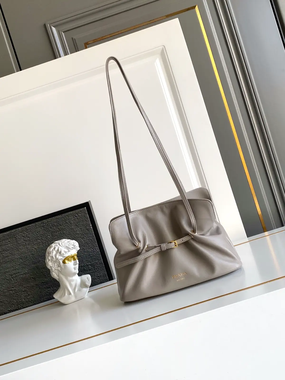 Prada Soft Leather Shoulder Bag image 1