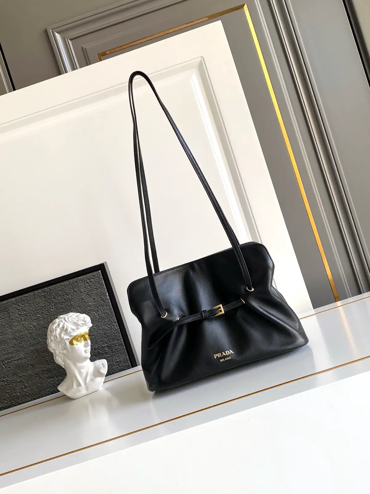 Prada Soft Leather Shoulder Bag image 1