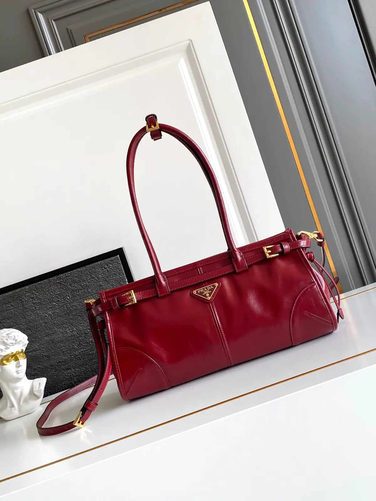 Prada Leather Top Handle Crossbody Bag image 1