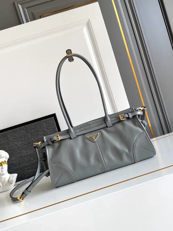 Prada Gray Top Handle Crossbody Bag image 1