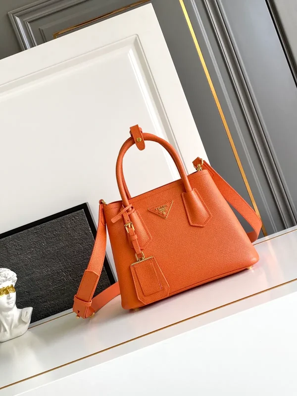 Prada Orange Double Mini Top Handle Bag image 1