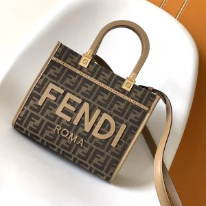 FENDI FF Monogram Sunshine Shopper Tote Bag image 1
