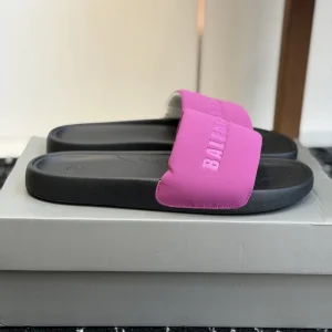 Balenciaga Solid Color Logo Slide Sandals image 1