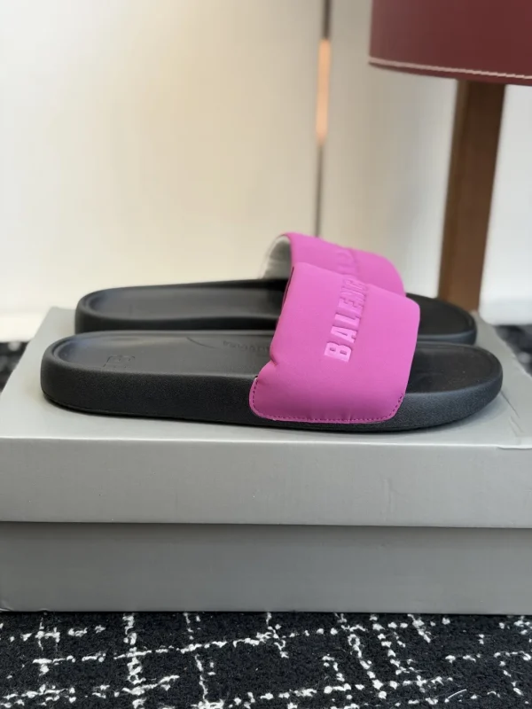 Balenciaga Solid Color Logo Slide Sandals image 1