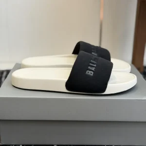 Balenciaga Solid Color Logo Slide Sandals image 1