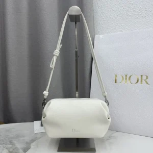 Dior White Lambskin Bow Clutch Bag image 1