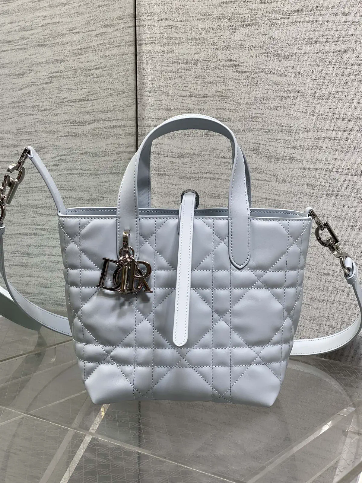 Dior Quilted Small Vertical Tote Bag image 1