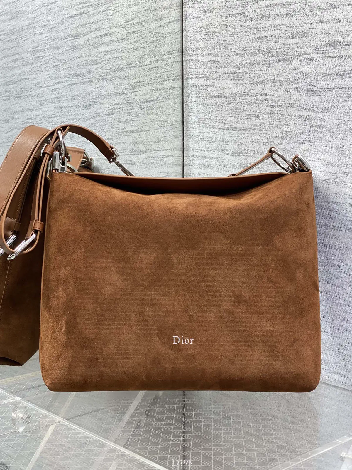 Dior Brown Suede Shoulder Bag image 1