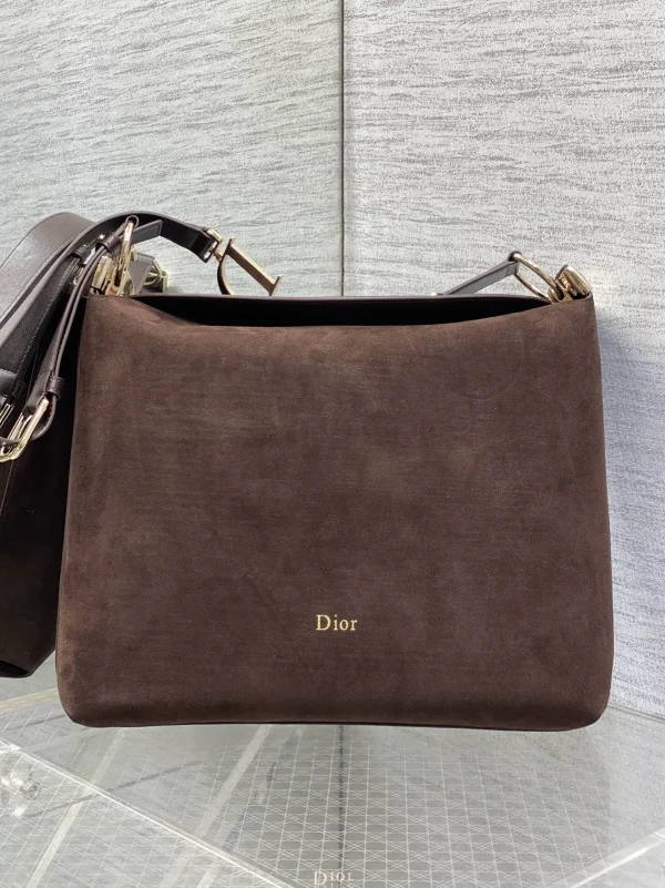 Dior Brown Suede Shoulder Bag image 1