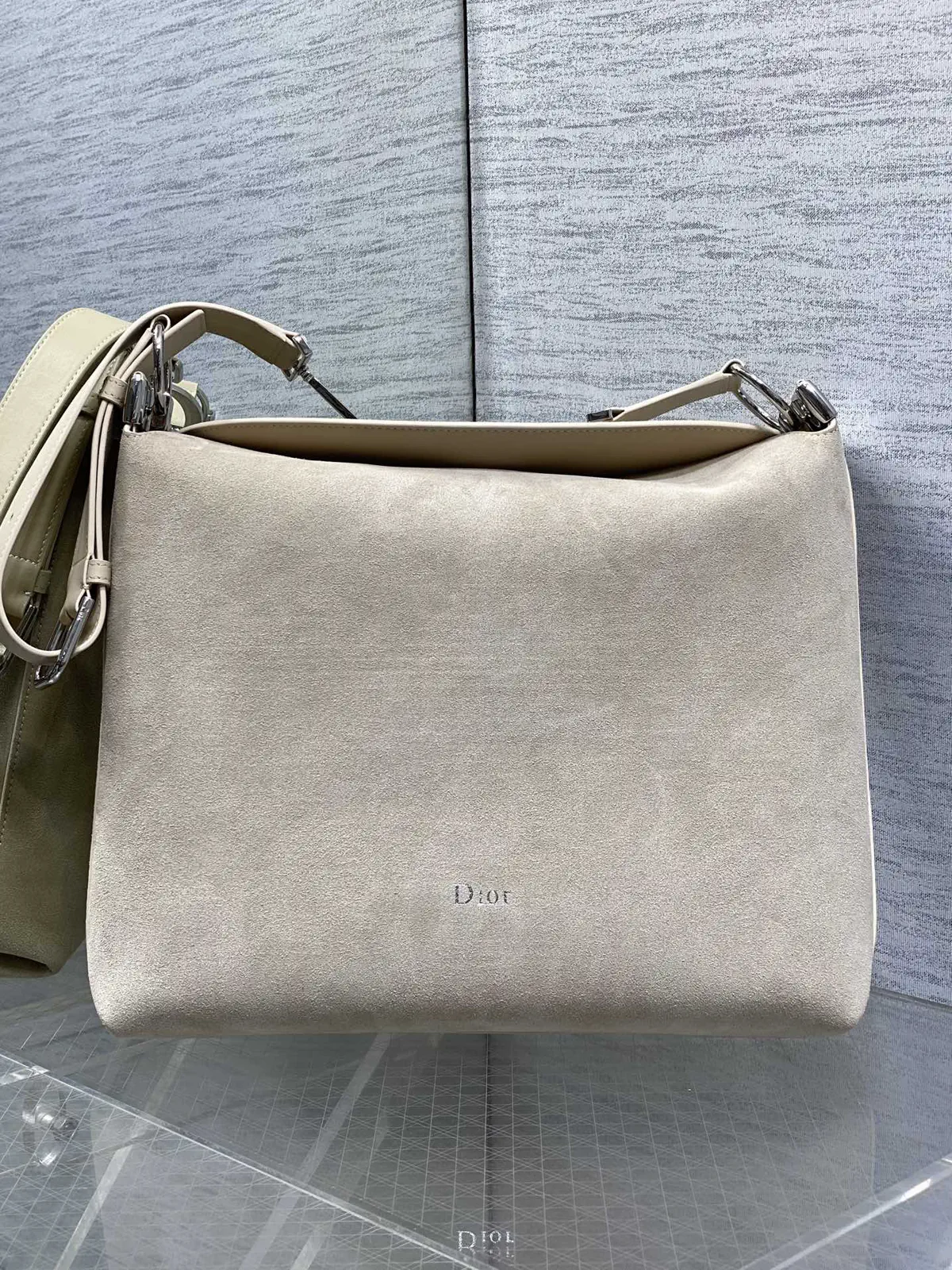 Dior Beige Suede Shoulder Bag image 1
