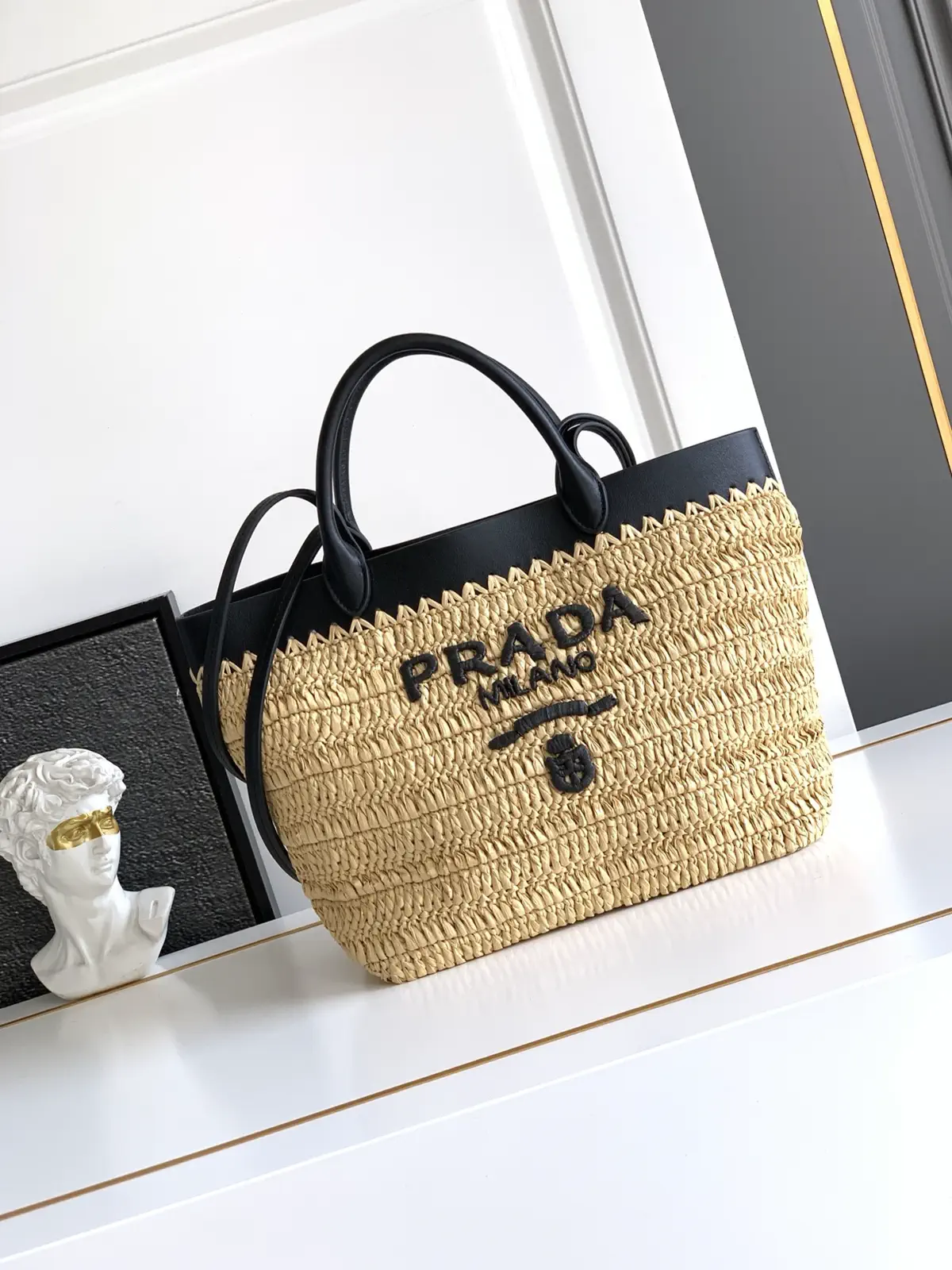 Prada Straw Tote Bag image 1
