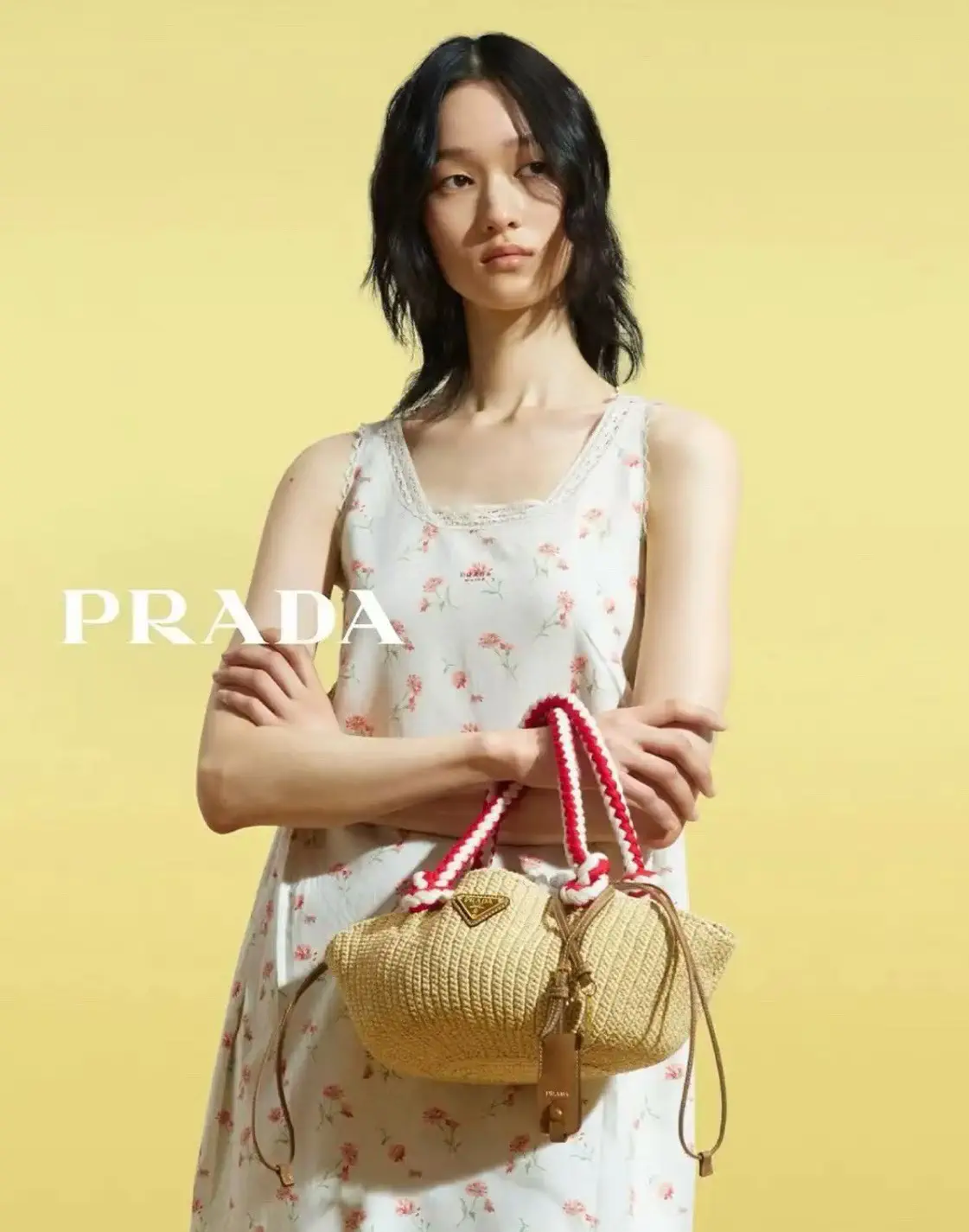 Prada Straw Top Handle Bag image 1