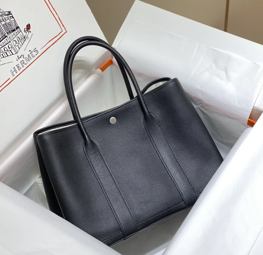 Hermès Black Togo Leather Tote Bag image 1