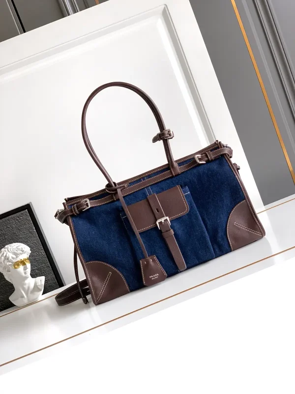 Prada Denim Top Handle Bag image 1